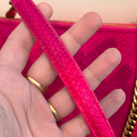 Kurt Geiger Fuchsia Calfhair & Leather Puffy 2 Way Crossbody Bag NWT W/ Dustbag - Picture 6 of 16